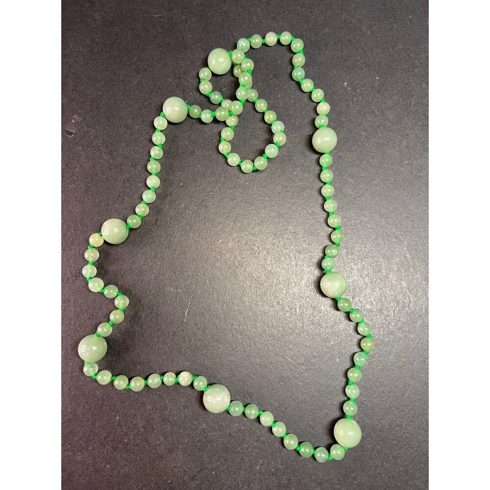 NEW green aventurine endless 30 inch necklace
